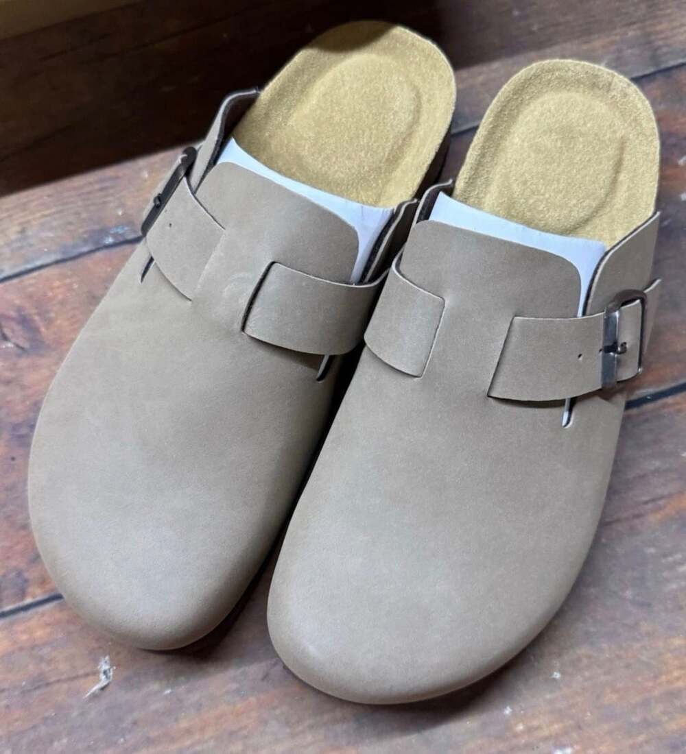 Sufu women CL-003 Brown Nubuck Clogs Size 7M